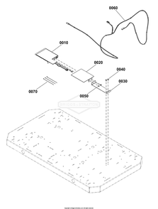 Sump Warmer Group Diagram and Parts List for 040801-00  Briggs and Stratton Generator